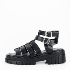 Sandale negre cu talpa groasa N75-6 132 14887