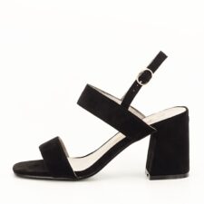 Sandale negre cu toc comod Erika 130 8358