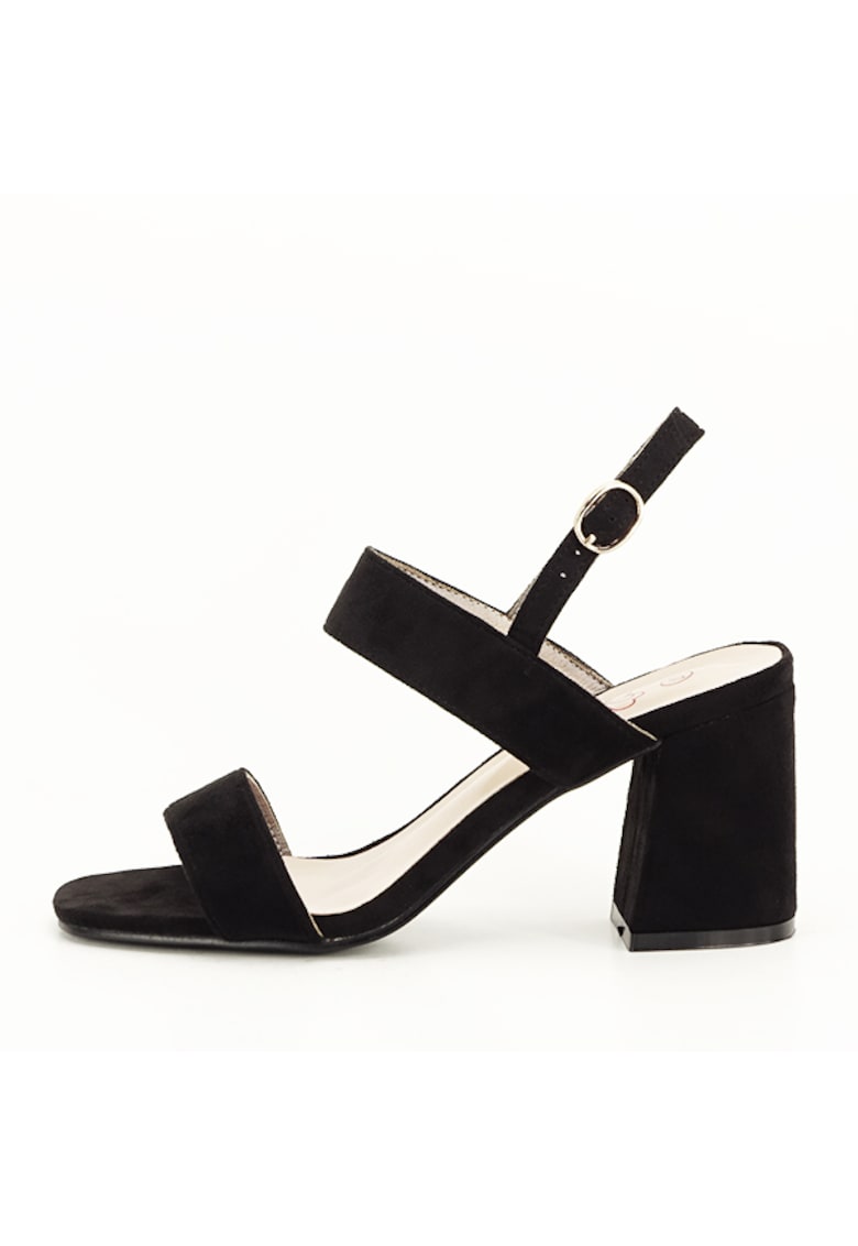 Sandale negre cu toc comod Erika 130 8358 1 Sandale negre cu toc comod Erika 130 8358