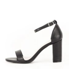 Sandale negre cu toc gros Ingrid 125 5349