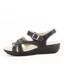 Sandale negre din piele naturala Callia 129 5621
