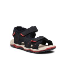 Sandale pentru baieti -  Piele nabuc - Albastru marin