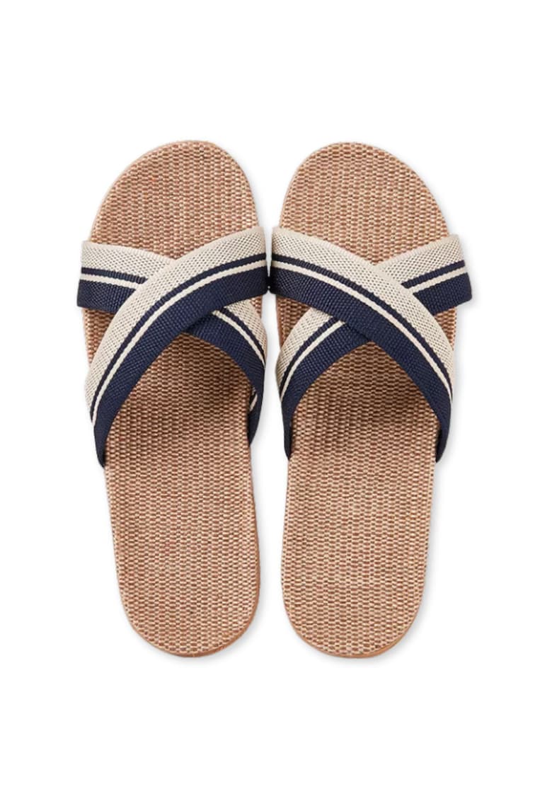 Sandale pentru barbati - din in - respirabile - bleumarin 1 Sandale pentru barbati - din in - respirabile - bleumarin