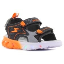 Sandale pentru copii  - Zzap gri închis intermitent Mărime: