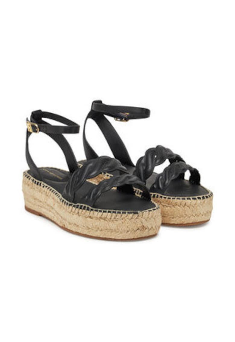 Sandale pentru femei - din piele naturala - negru 1 Sandale pentru femei - din piele naturala - negru