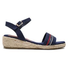 Sandale pentru fete -  material textil - bleumarin -