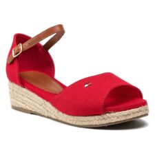 Sandale pentru fete -  material textil - rosu