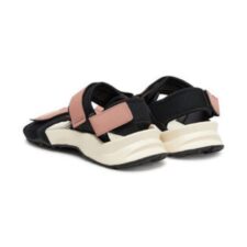 Sandale plate din material textil cu velcro