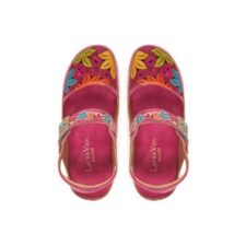 Sandale roz din piele naturala