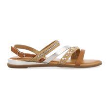 Sandale slingback cu detalii de piele Baneins