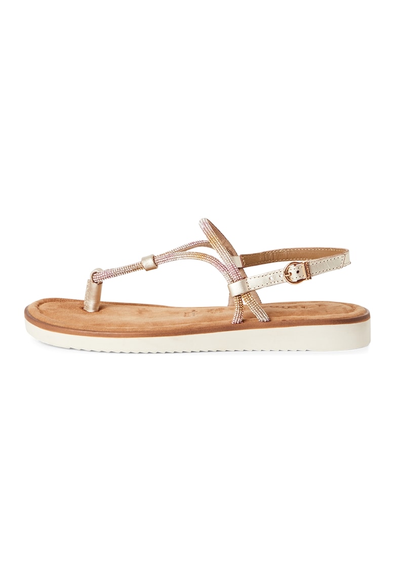Sandale slingback cu detalii de piele 1 Sandale slingback cu detalii de piele