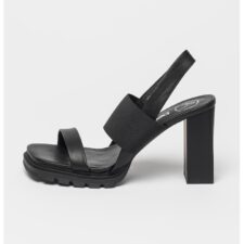 Sandale slingback cu toc masiv