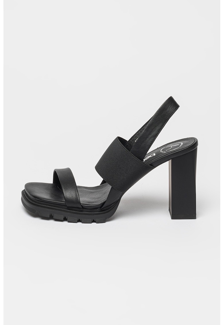 Sandale slingback cu toc masiv 1 Sandale slingback cu toc masiv