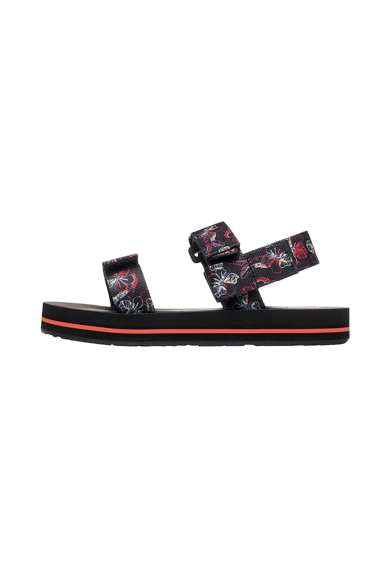 Sandale slingback cu velcro si imprimeu floral Cage 1 Sandale slingback cu velcro si imprimeu floral Cage