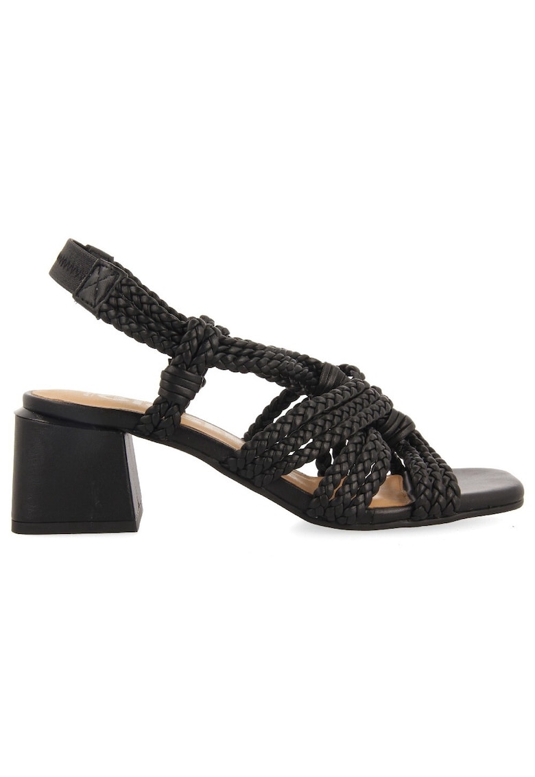 Sandale slingback de piele cu aspect impletit Maliq 1 Sandale slingback de piele cu aspect impletit Maliq