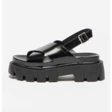 Sandale slingback de piele cu barete incrucisate Sugar