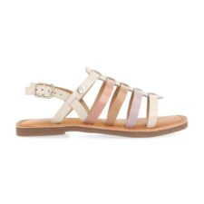 Sandale slingback de piele cu barete multiple Baskin