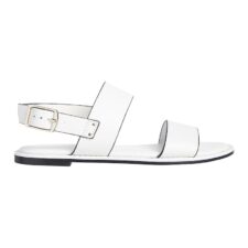 Sandale slingback de piele cu talpa plata