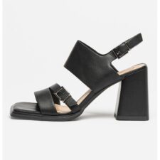 Sandale slingback de piele ecologica