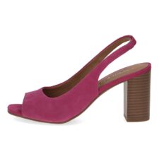 Sandale slingback de piele intoarsa