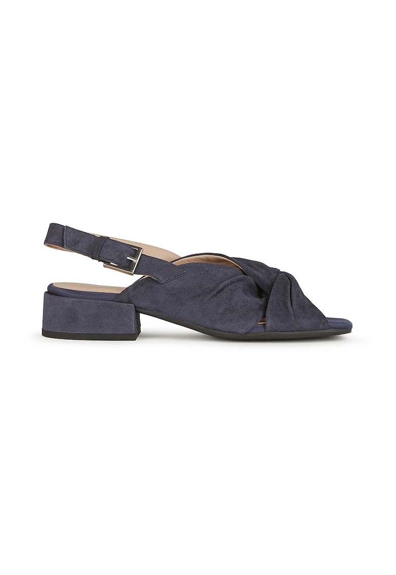 Sandale slingback de piele intoarsa cu model cu nod 1 Sandale slingback de piele intoarsa cu model cu nod