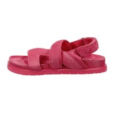 Sandale slingback de piele intoarsa cu velcro