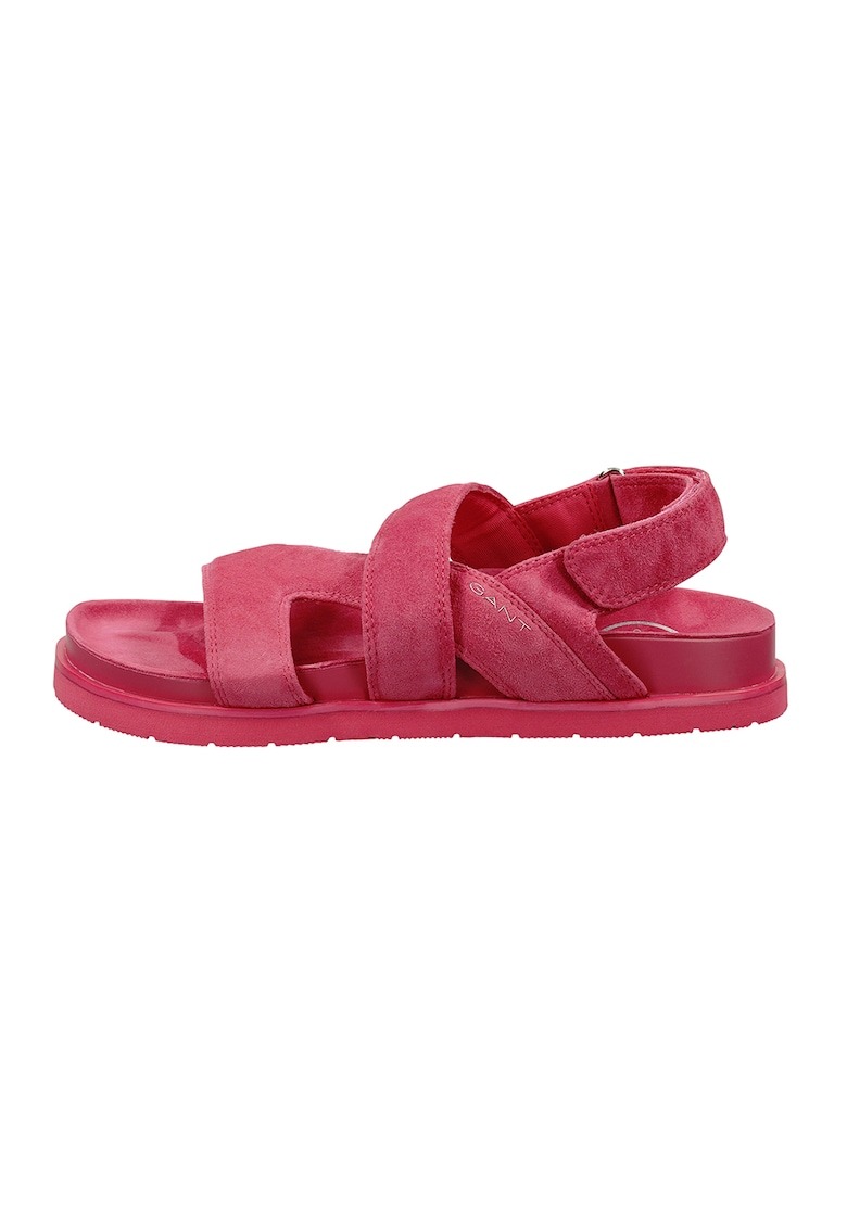 Sandale slingback de piele intoarsa cu velcro 1 Sandale slingback de piele intoarsa cu velcro