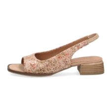 Sandale slingback din piele cu toc masiv