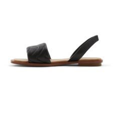 Sandale slingback din piele ecologica cu aspect matlasat Grirawiaflex