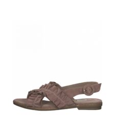 Sandale slingback din piele intoarsa