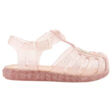 Sandale stralucitoare cu detaliu grafic