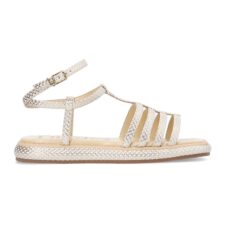 Sandale texturate cu barete multiple