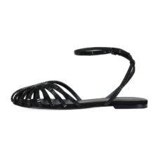 Sandale texturate cu talpa plata