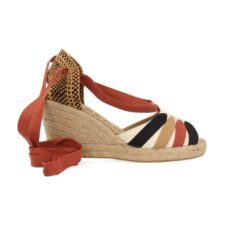 Sandale tip espadrile cu bareta infasurabila Pyrgos