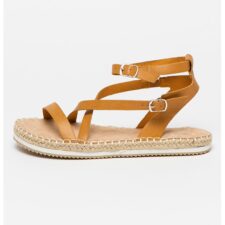 Sandale tip espadrile cu barete incrucisate