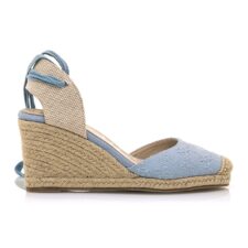 Sandale tip espadrile cu barete infasurabile la nivelul gleznei Louisa