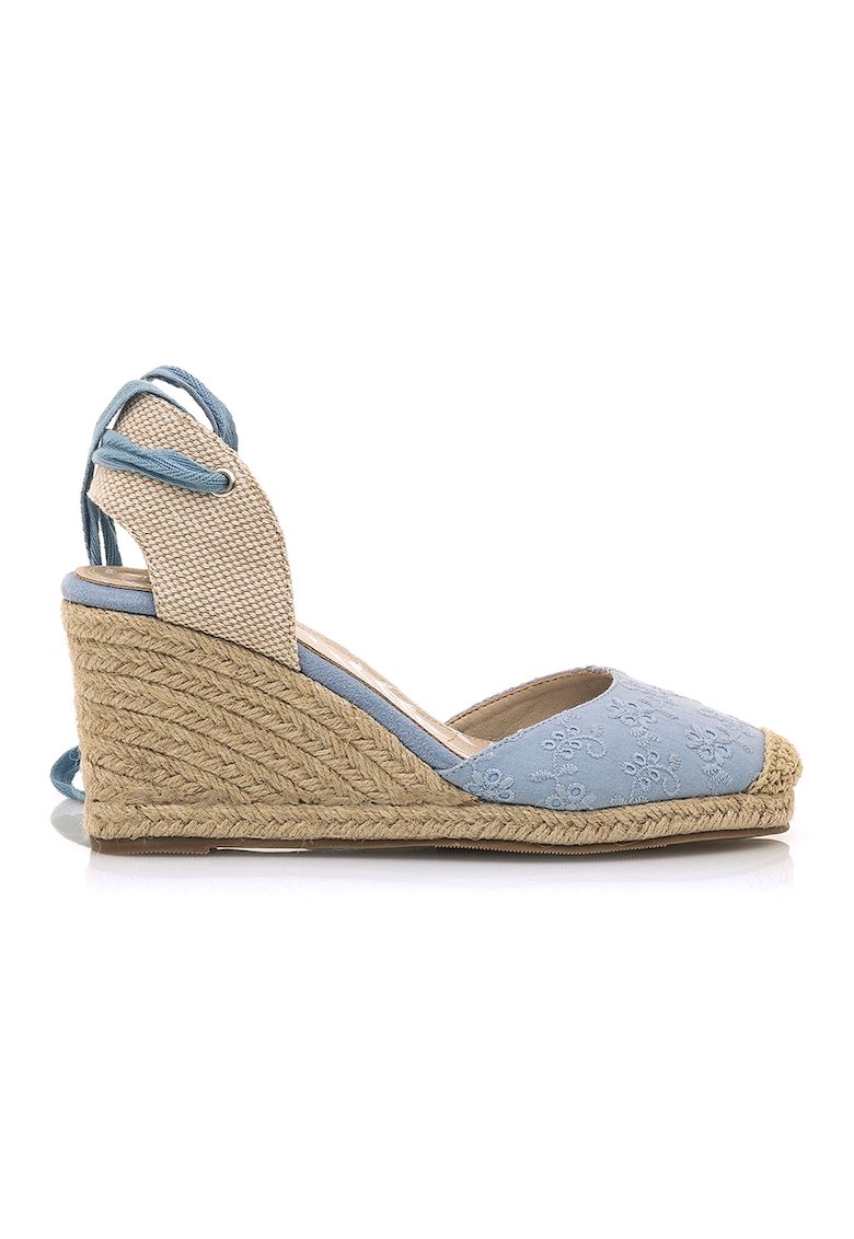 Sandale tip espadrile cu barete infasurabile la nivelul gleznei Louisa 1 Sandale tip espadrile cu barete infasurabile la nivelul gleznei Louisa