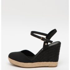 Sandale tip espadrile cu garnituri de piele Basic Closed Toe