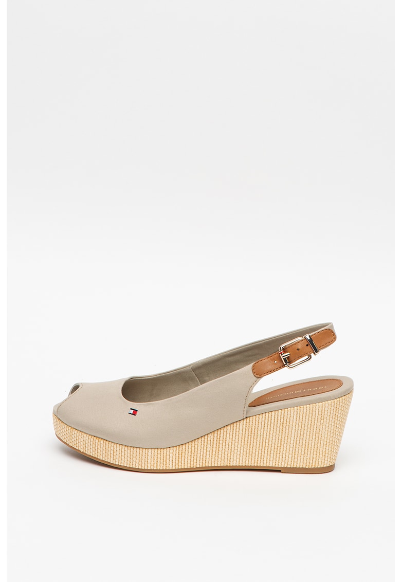 Sandale tip espadrile cu garnituri din piele Iconic Elba 1 Sandale tip espadrile cu garnituri din piele Iconic Elba