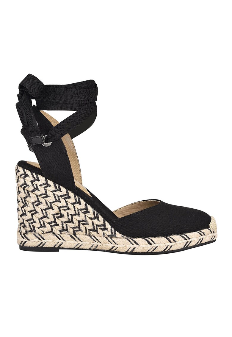 Sandale tip espadrile cu talpa wedge si bareta infasurabila pe glezna Friend 1 Sandale tip espadrile cu talpa wedge si bareta infasurabila pe glezna Friend
