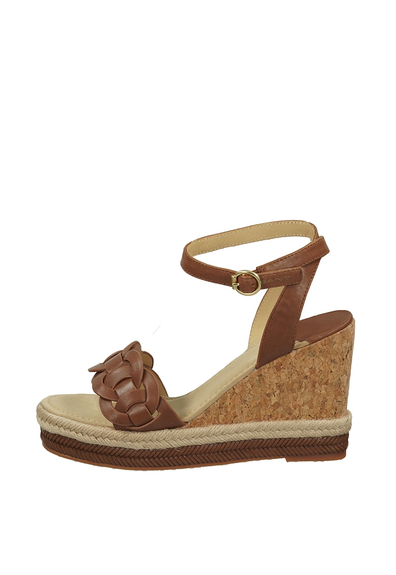 Sandale tip espadrile cu talpa wedge si insertie de pluta 1 Sandale tip espadrile cu talpa wedge si insertie de pluta