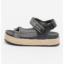 Sandale tip espadrile cu velcro