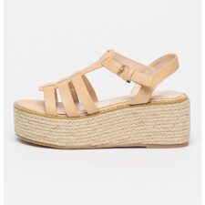 Sandale tip espadrile de piele ecologica Meera