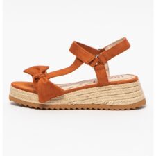 Sandale tip espadrile din piele intoarsa sintetica Lydia