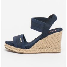 Sandale tip espadrile wedge din material textil