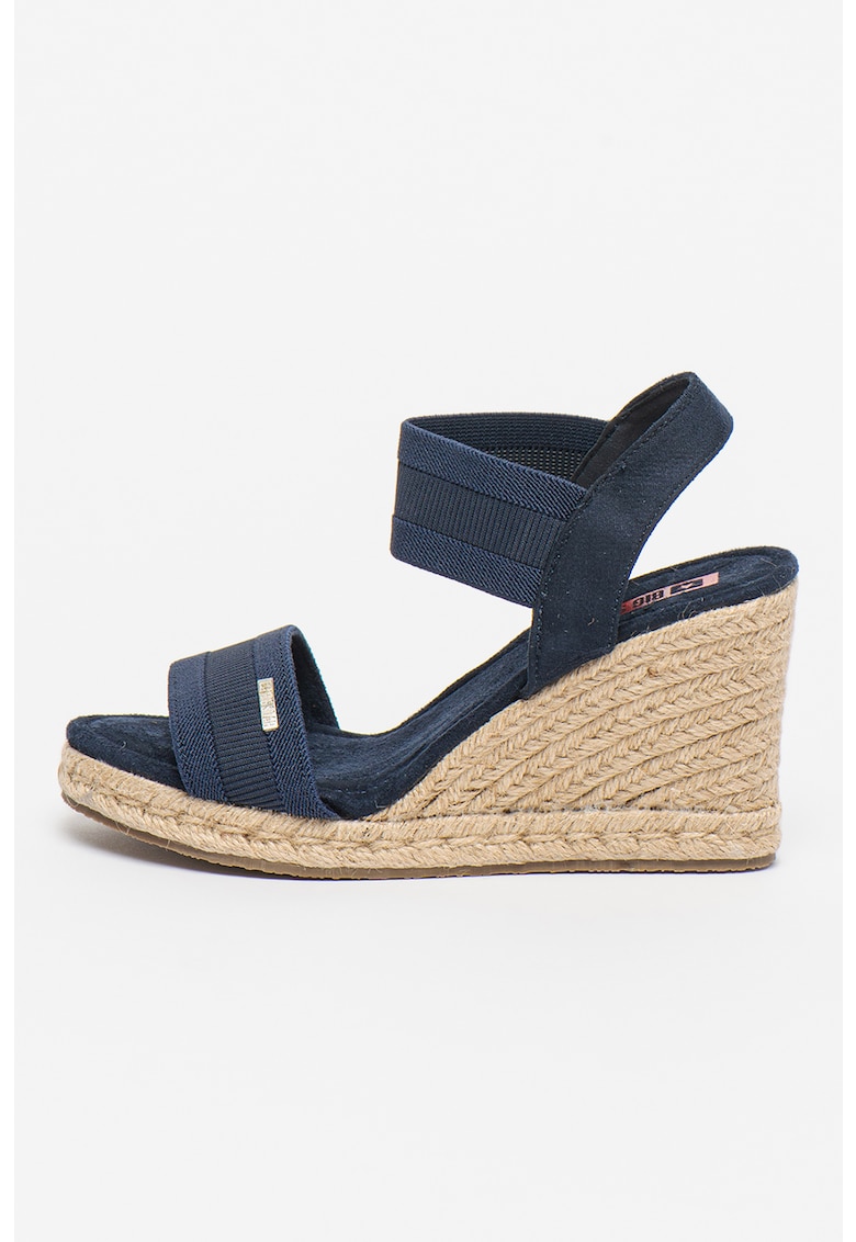 Sandale tip espadrile wedge din material textil 1 Sandale tip espadrile wedge din material textil
