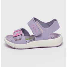 Sandale uni de piele cu velcro