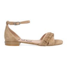 Sandale uni de piele intoarsa