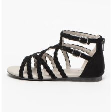 Sandale uni din material textil