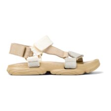 Sandale uni din material textil cu velcro